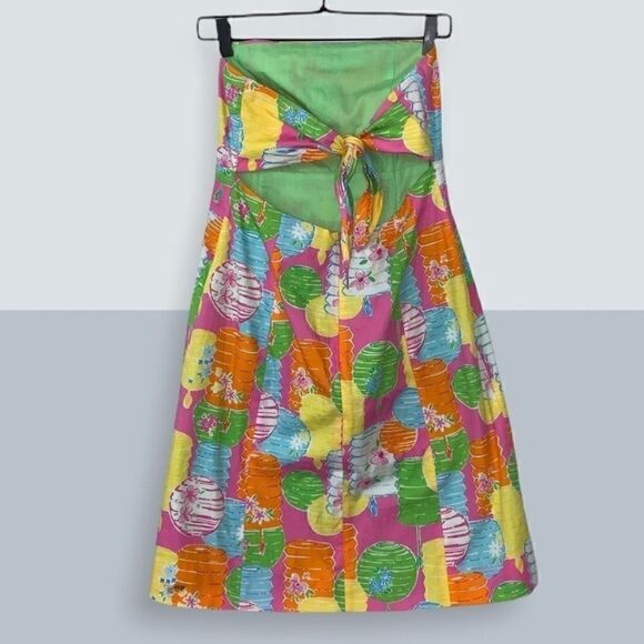 Lilly Pulitzer “Party Lights” Strapless Dress Size 8 - Picture 4 of 5